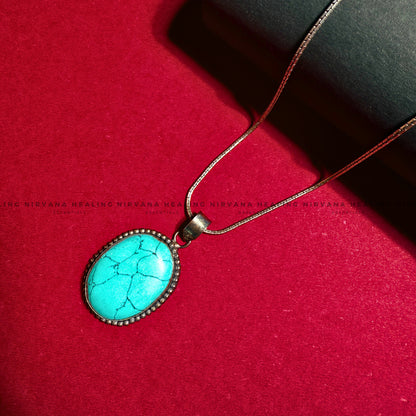 TURQUOISE CRYSTAL PENDANT (Divine Protection, Psycho Gifts, Healing, Wisdom And Truth) image 7