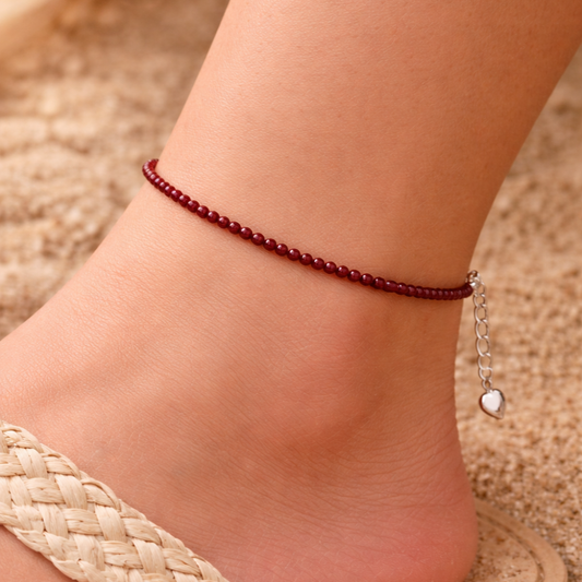 GARNET ANKLET - Passion, Vitality & Ground Energy image 0