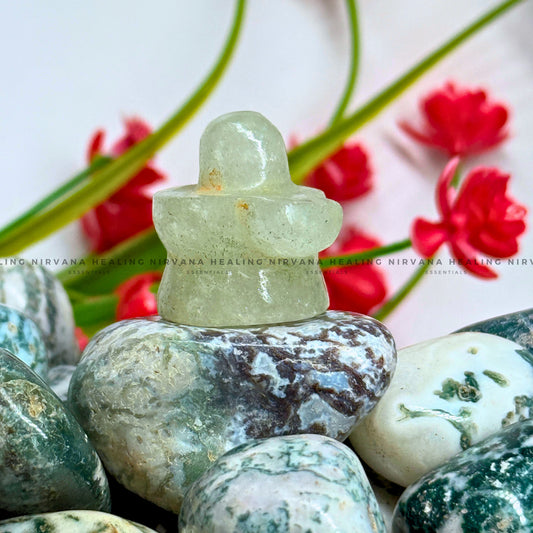 GREEN JADE SHIVLING (1 Inch) (Luck, Harmony, Peace And Abundance) image 0