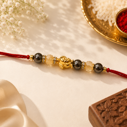 Pyrite & Citrine Rakhi