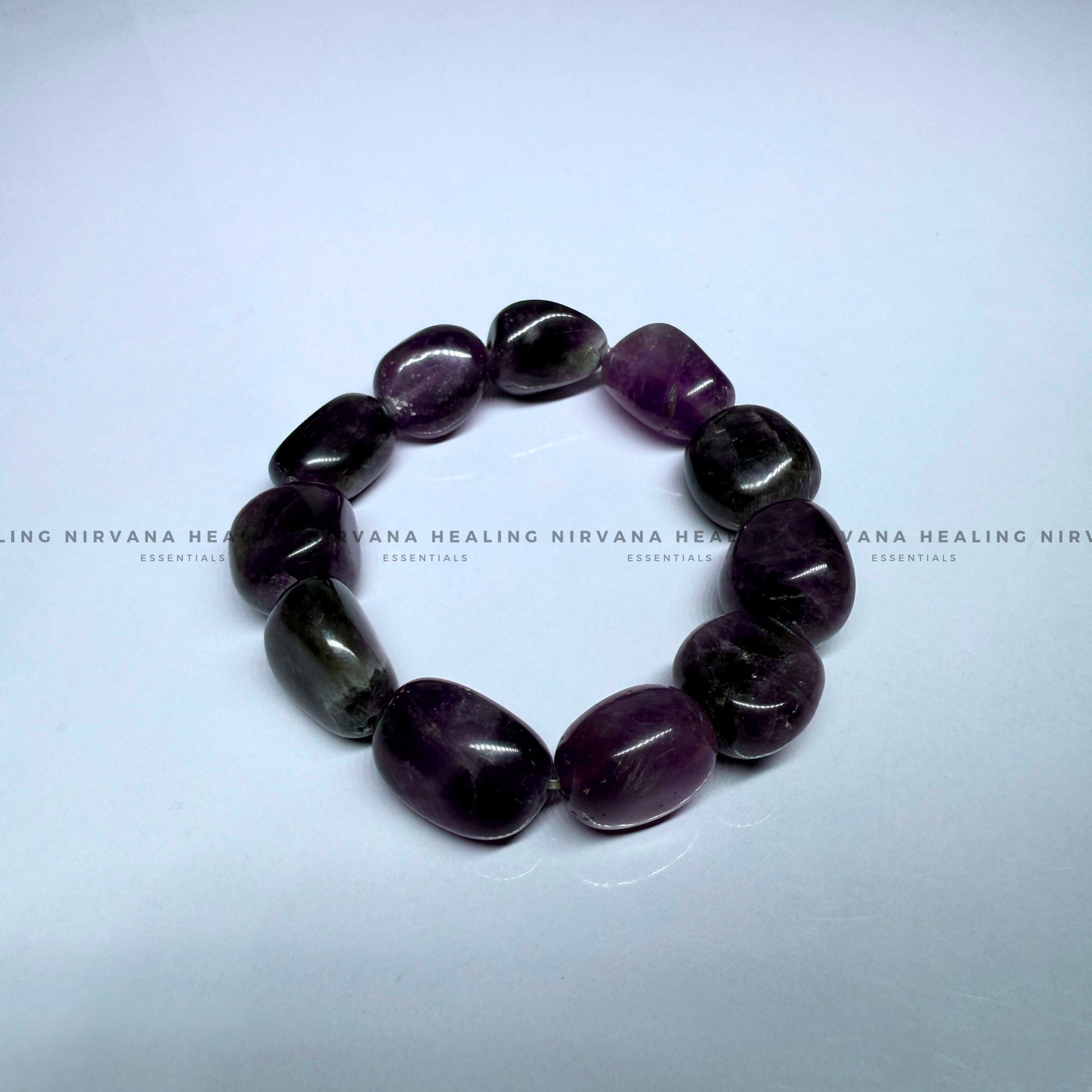 AMETHYST TUMBLE BRACELET (Meditation, Stress Reduction, Intuition and Manifestation) image 2