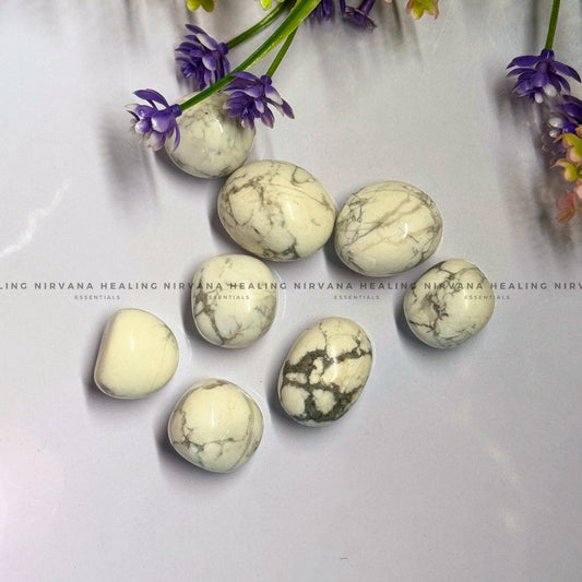 HOWLITE TUMBLE STONES (Peace, Sleep, Patience And Spiritual Awakening) image 1