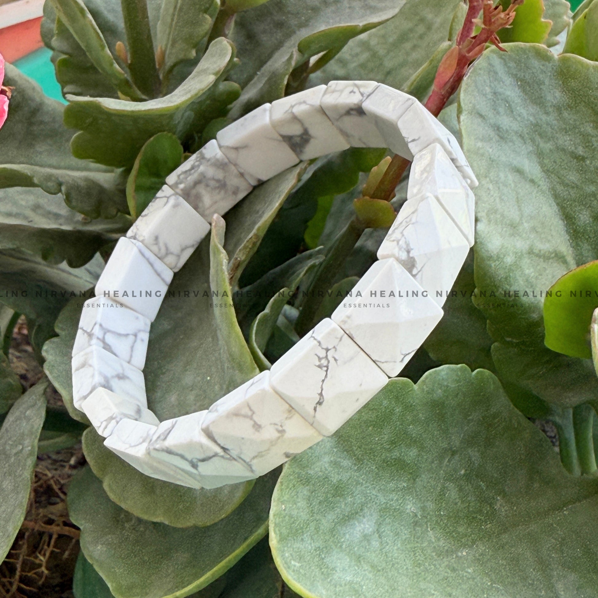 HOWLITE PYRAMID BRACELET (Peace, Sleep, Patience And Spiritual Awakening) image 4