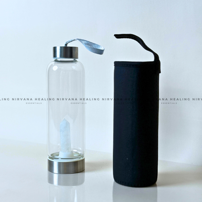 CLEAR QUARTZ INFUSED CRYSTAL ELIXIR BOTTLE (Mental Clarity, Master Healer And Energy Amplifier).  image 1