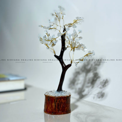 CLEAR QUARTZ CRYSTAL TREE (SMALL)Approx 100 Beads  (Mental Clarity, Master Healer And Energy Amplifier).  image 2