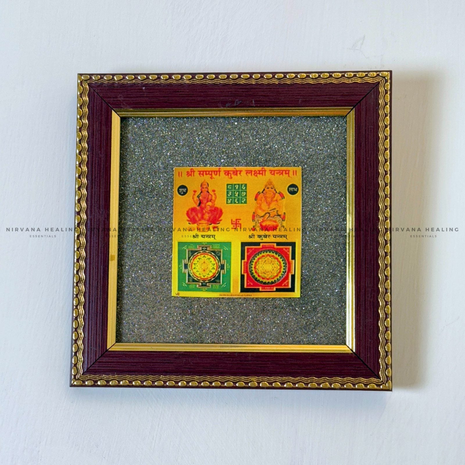 LAKSHMI KUBER YANTRA ON RAW PYRITE FRAME – (Ultimate Symbol of Wealth & Abundance) image 4