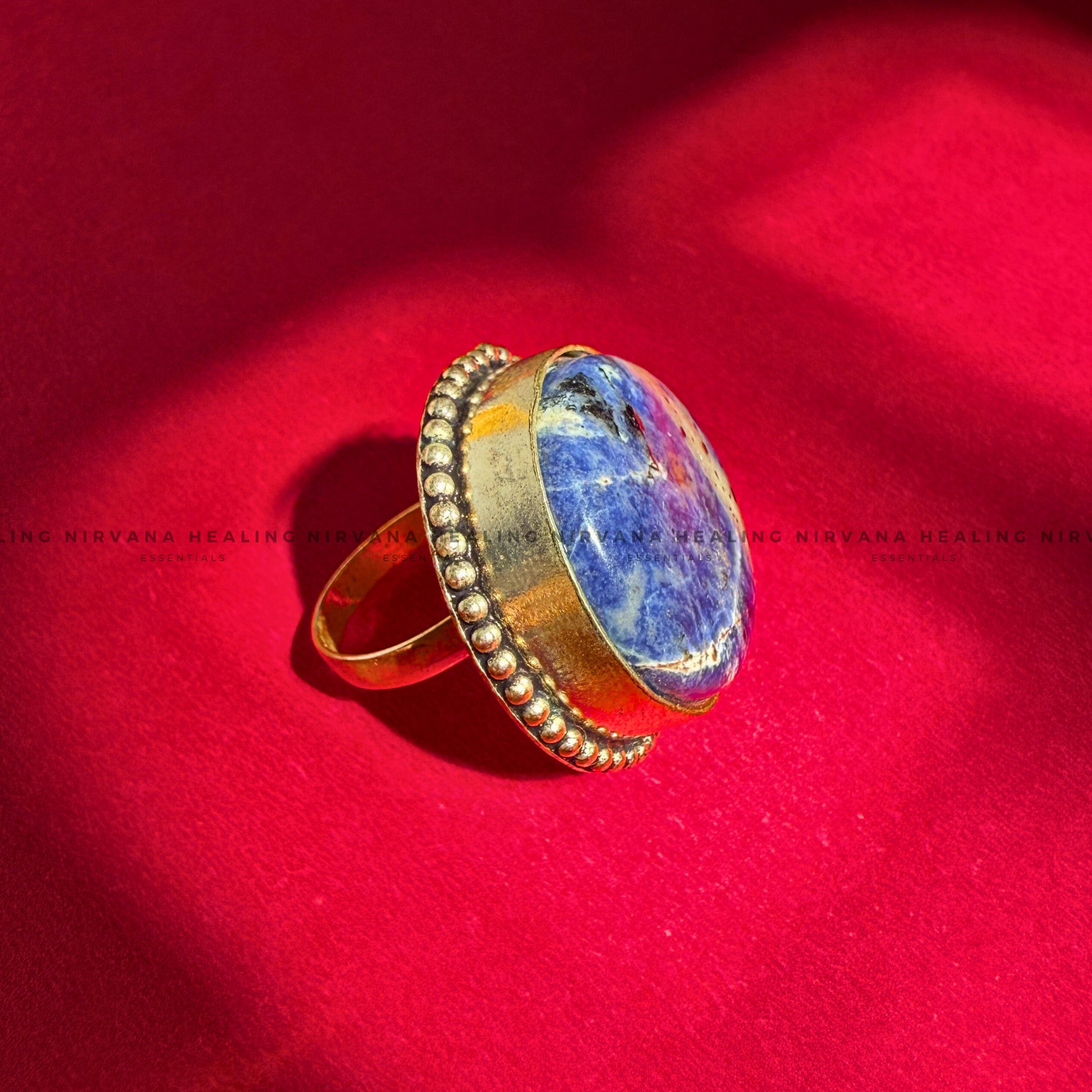 SODALITE ROUND RING (Sodalite Creativity, Expression, Logic And Communication) image 1