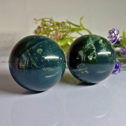 GREEN JADE SPHERE (Luck, Harmony, Peace And Abundance) image 1