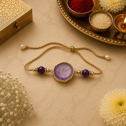 Amethyst Crystal Rakhi