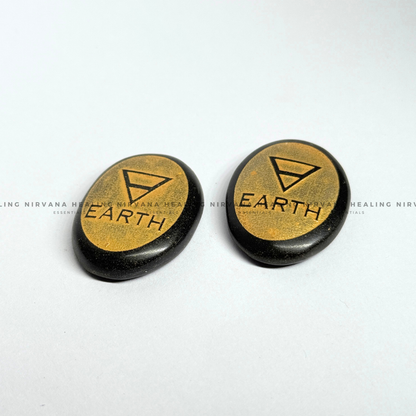 BLACK TOURMALINE EARTH ELEMENT ZIBU COIN (Protection, Grounding, Shielding And Growth) image 3