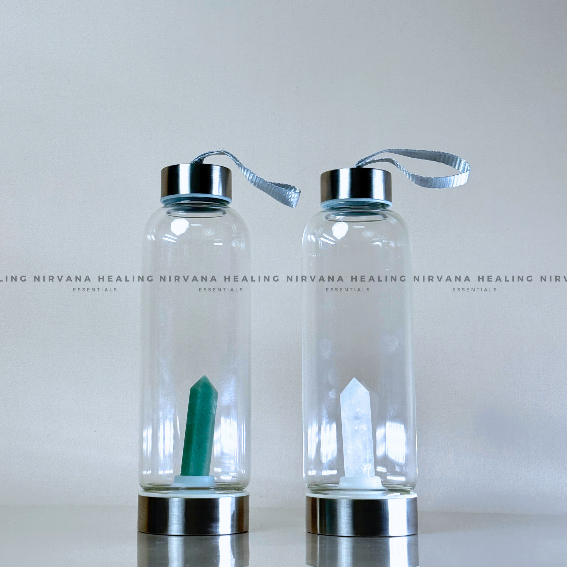 GREEN JADE INFUSED CRYSTAL ELIXIR BOTTLE (Luck, Harmony, Peace And Abundance) image 4