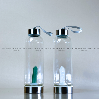 GREEN JADE INFUSED CRYSTAL ELIXIR BOTTLE (Luck, Harmony, Peace And Abundance) image 4