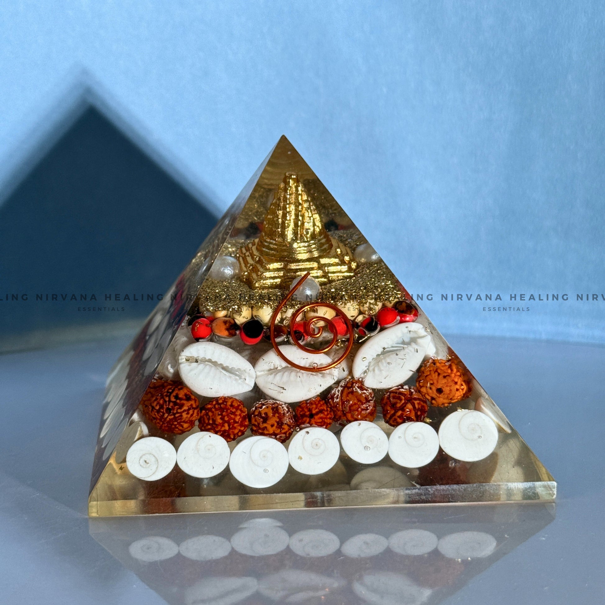 SHREE YANTRA RUDRAKSH PYRAMID (Divine Prosperity & Spiritual Protection) image 1
