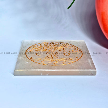 SELENITE TREE CHARGING PLATE (Aura Cleansing ,Charging, Cleansing And Purification). image 3