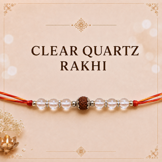 Clear Quartz Crystal Rakhi