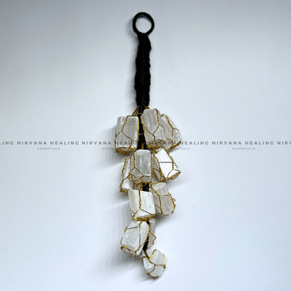 SELENITE ROUGH CHUNKS DOOR HANGING (Aura Cleansing ,Charging, Cleansing And Purification). image 1