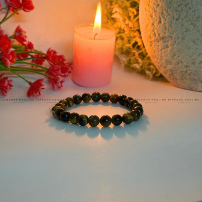 TIGER EYE ROUND BEADED BRACELET (Bold, Courage, Willpower And Strength). image 3
