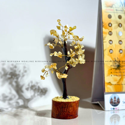 CITRINE CRYSTAL TREE (SMALL) Approx 100 Beads (Abundance, Creativity, Success And Confidence). image 4