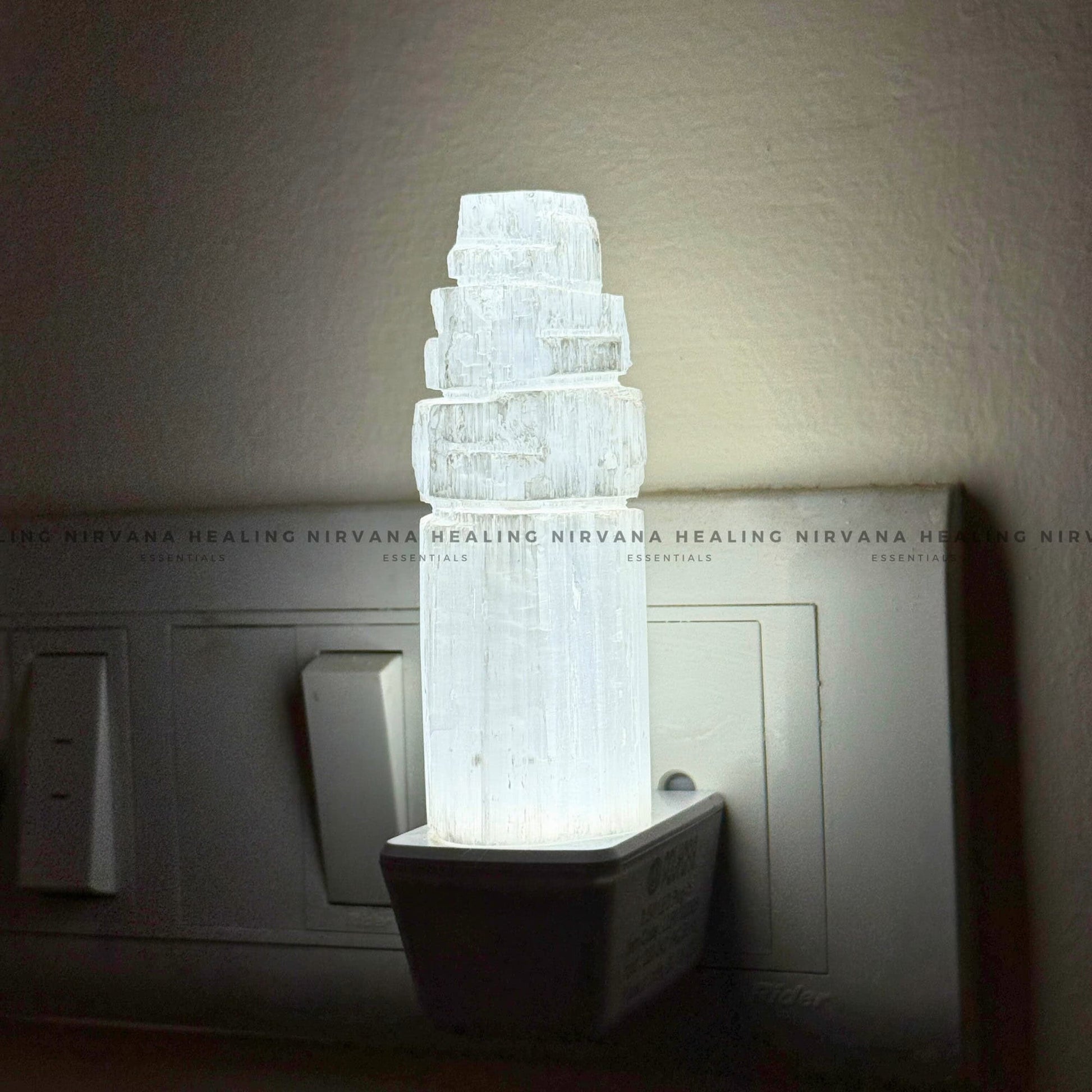 NATURAL SELENITE CRYSTAL LAMP (Aura Cleansing ,Charging, Cleansing And Purification). image 4