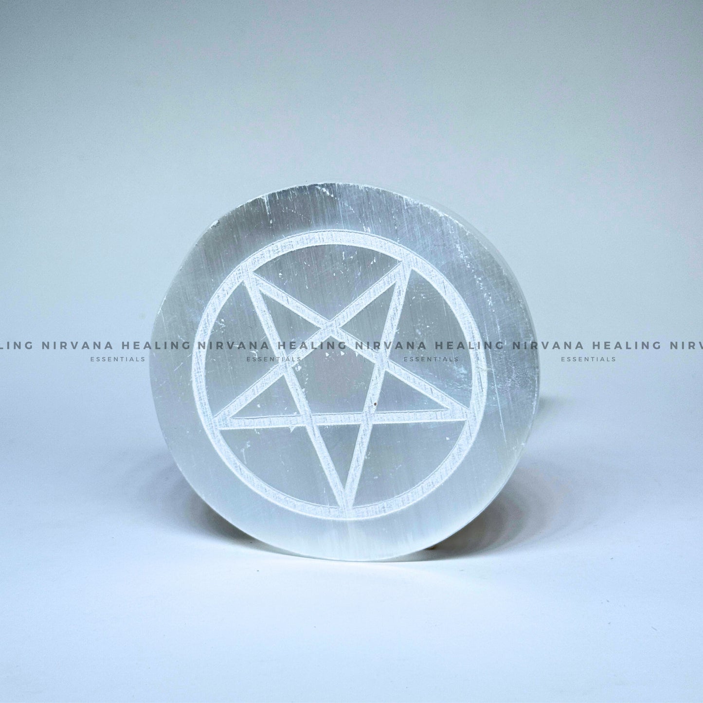 SELENITE STAR SYMBOL CHARGING PLATE (Aura Cleansing ,Charging, Cleansing And Purification) image 2