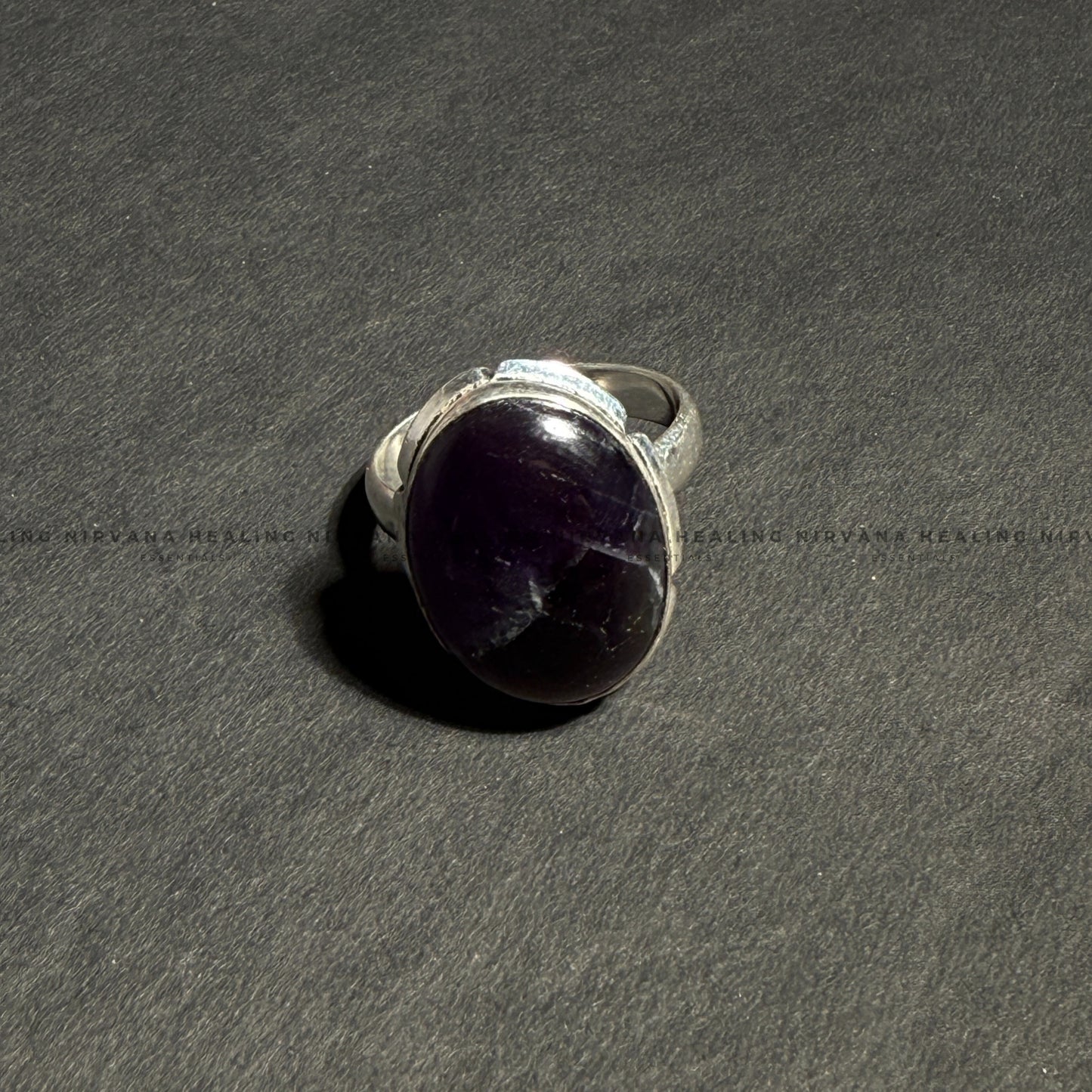 AMETHYST OVAL RING (Meditation, Stress Reduction, Intuition and Manifestation) image 3