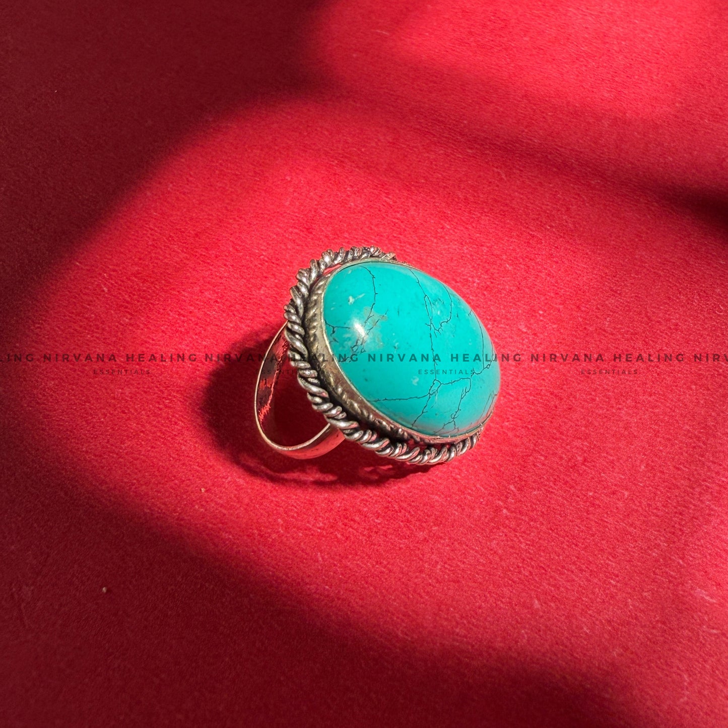 TURQUOISE OVAL RING (Divine Protection, Psycho Gifts, Healing, Wisdom, Truth) image 3