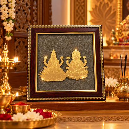 Laxmi Ganesh Pyrite Frame