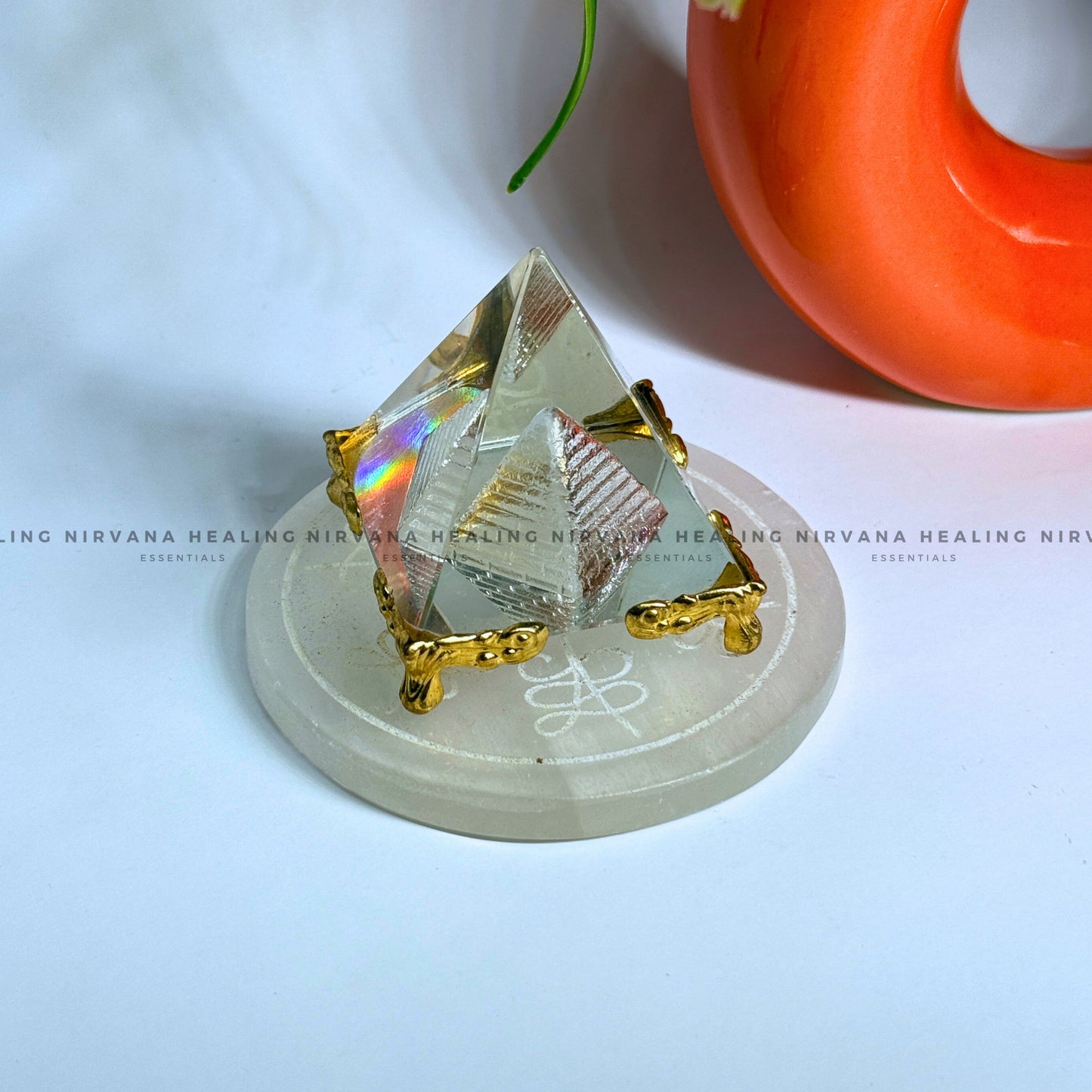 SELENITE ABUNDANCE ZIBU CHARGING PLATE (Aura Cleansing ,Charging, Cleansing And Purification). image 3