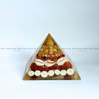 SHREE YANTRA RUDRAKSH PYRAMID (Divine Prosperity & Spiritual Protection) image 0