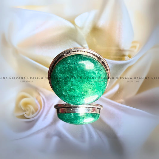 GREEN MARGAJ ROUND RING (Protection, Luck And Intuition) image 1