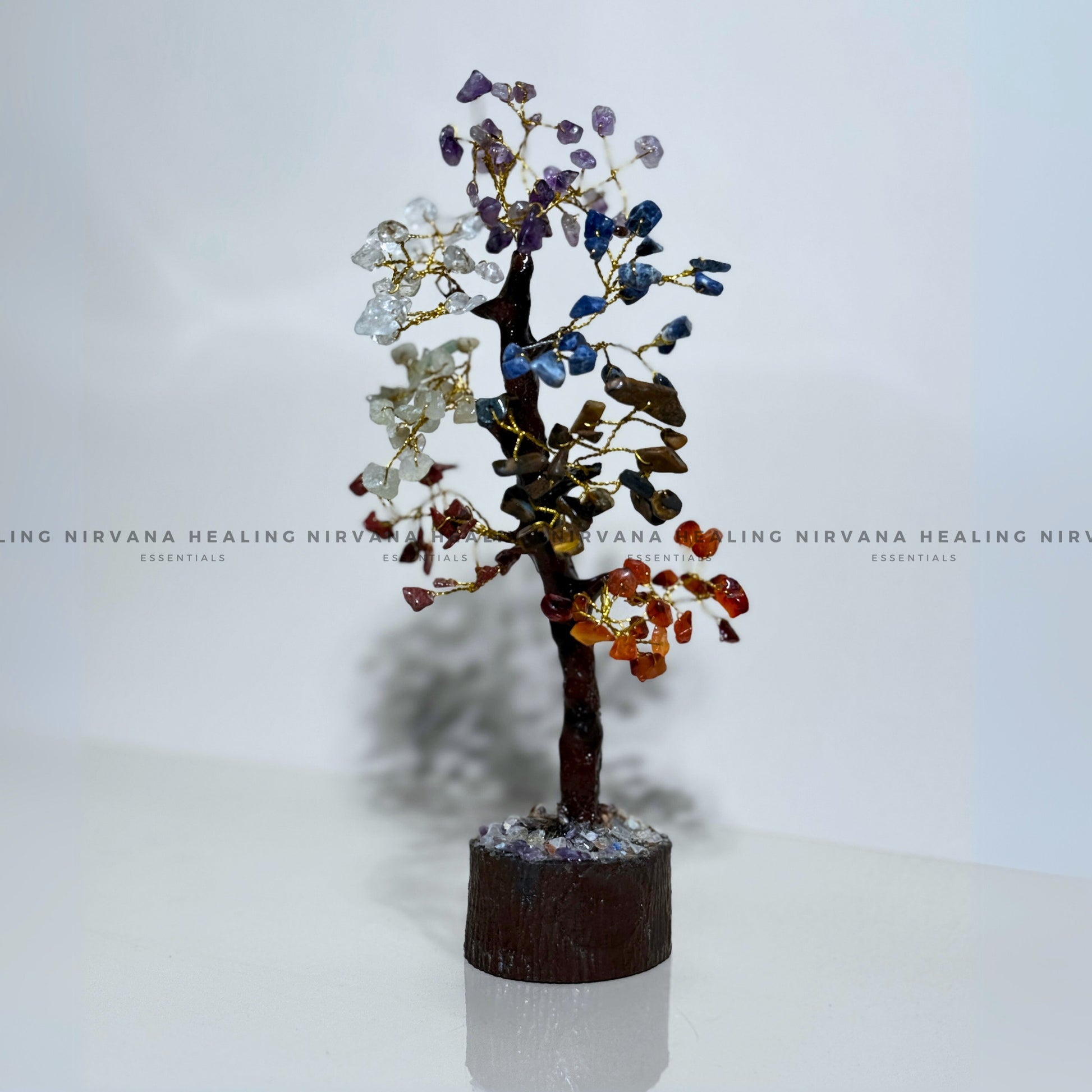 7 CHAKRAS CRYSTAL TREE (SMALL) Approx 100 Beads (Balance, Harmony, Prosperity, Positive Energy) image 1