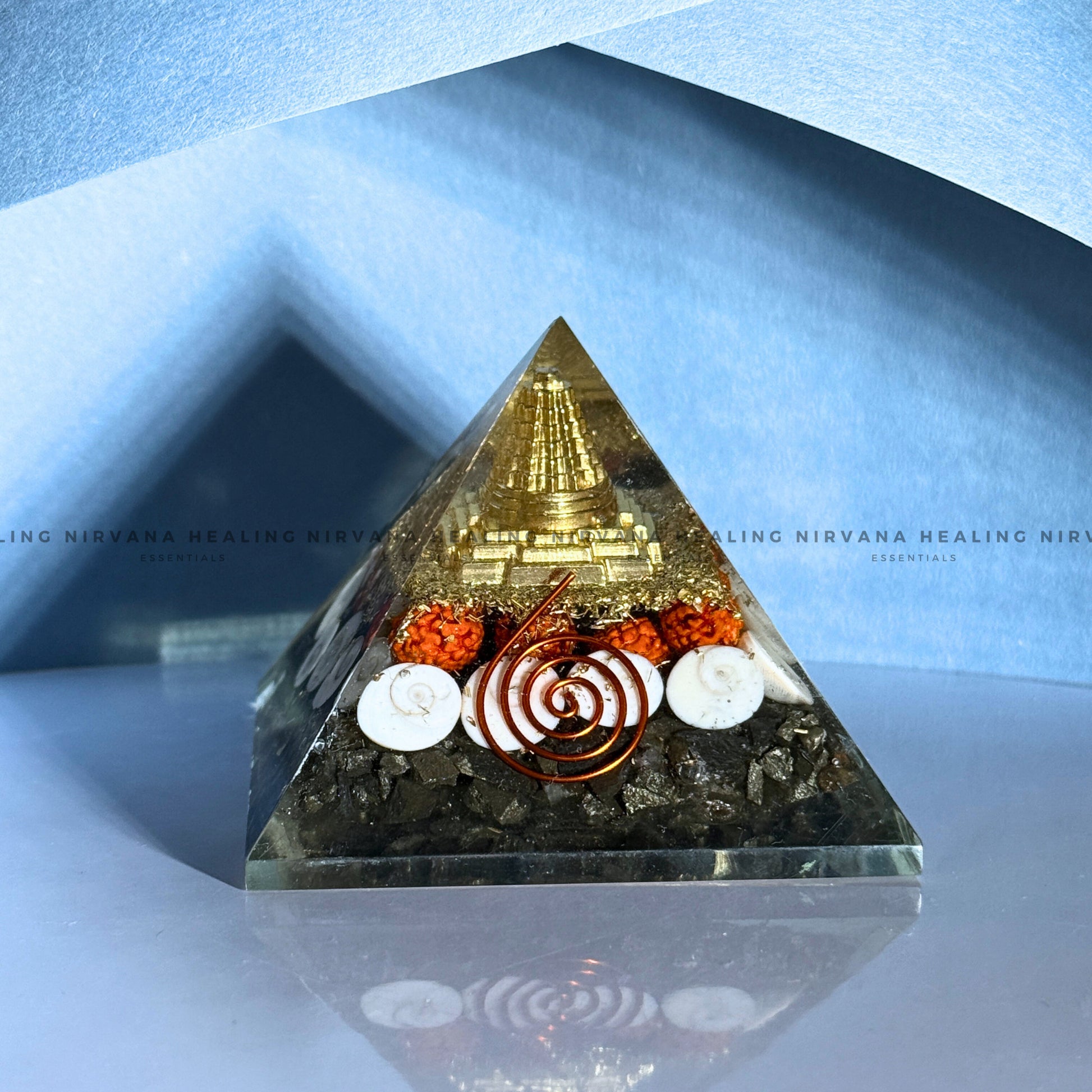 SHREE YANTRA WITH GOMTI RUDRAKSH PYRAMID (Wealth, Protection & Divine Energy) image 3