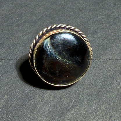 HAKIK SULEMANI BLACK ROUND RING (Evil Eye Protection, Grounding and Energy Shielding). image 1