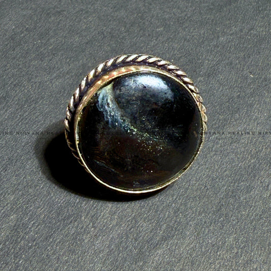 HAKIK SULEMANI BLACK ROUND RING (Evil Eye Protection, Grounding and Energy Shielding). image 1