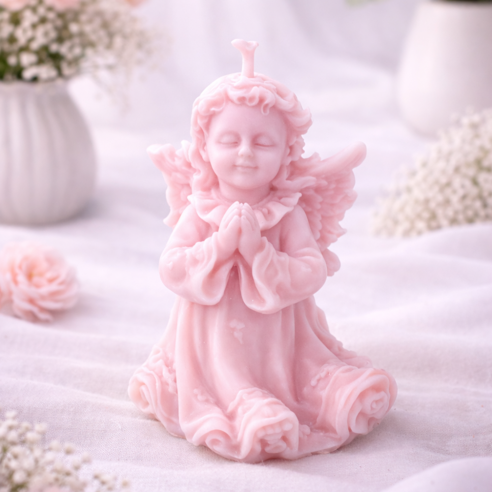 SERENITY PRAYER ANGEL CANDLE (Made From Natural Beeswax) image 5
