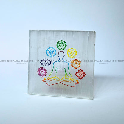 SELENITE MEDITATION POSE CHARGING PLATE (Aura Cleansing, Charging, Cleansing And Purification). image 1
