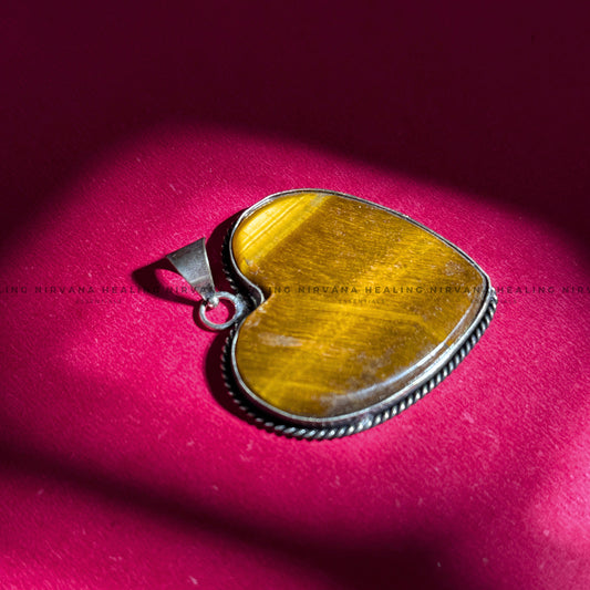 TIGER EYE HEART SHAPED PENDANT (Bold, Courage, Willpower And Strength). image 1