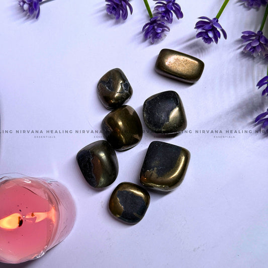PYRITE TUMBLE STONES (Money Magnet, Prosperity, Fame And Abundance). image 1