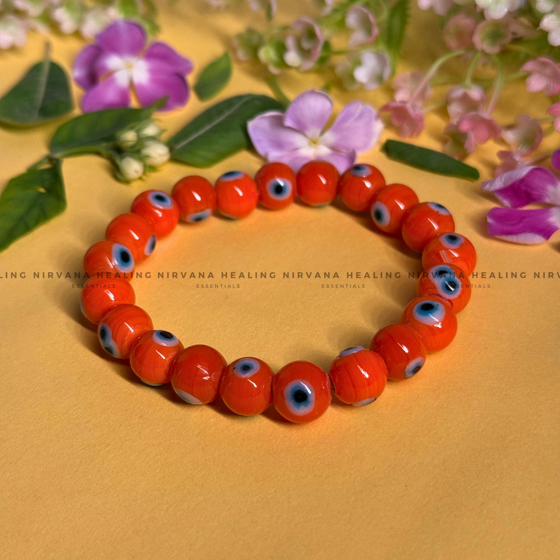 ORANGE EVIL EYE BRACELET (Creativity, Courage And Protection) image 0