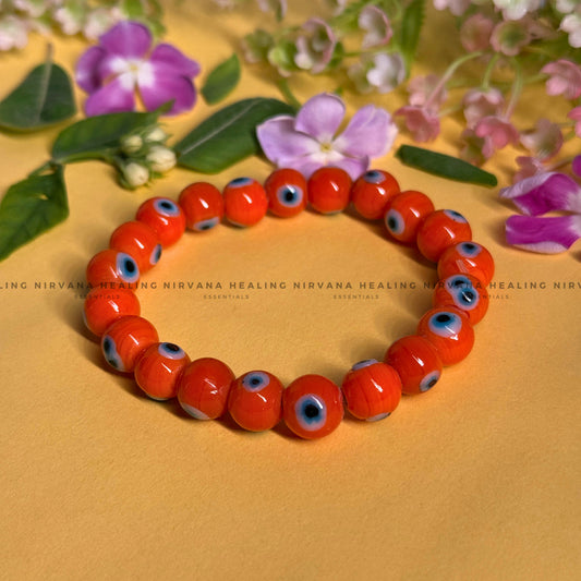 ORANGE EVIL EYE BRACELET (Creativity, Courage And Protection) image 0