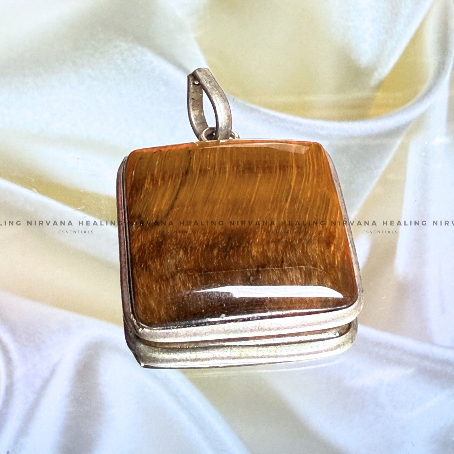 TIGER EYE SQUARE PENDANT (Bold, Courage, Willpower And Strength). image 4