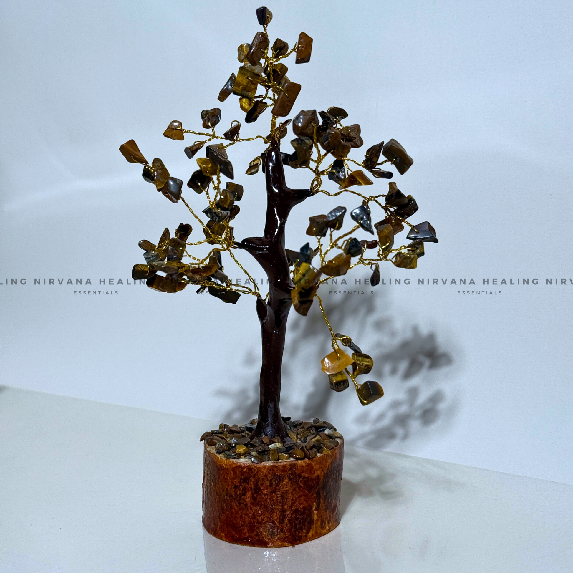 TIGER EYE CRYSTAL TREE Approx 100 Beads (Bold, Courage, Willpower And Strength). image 0