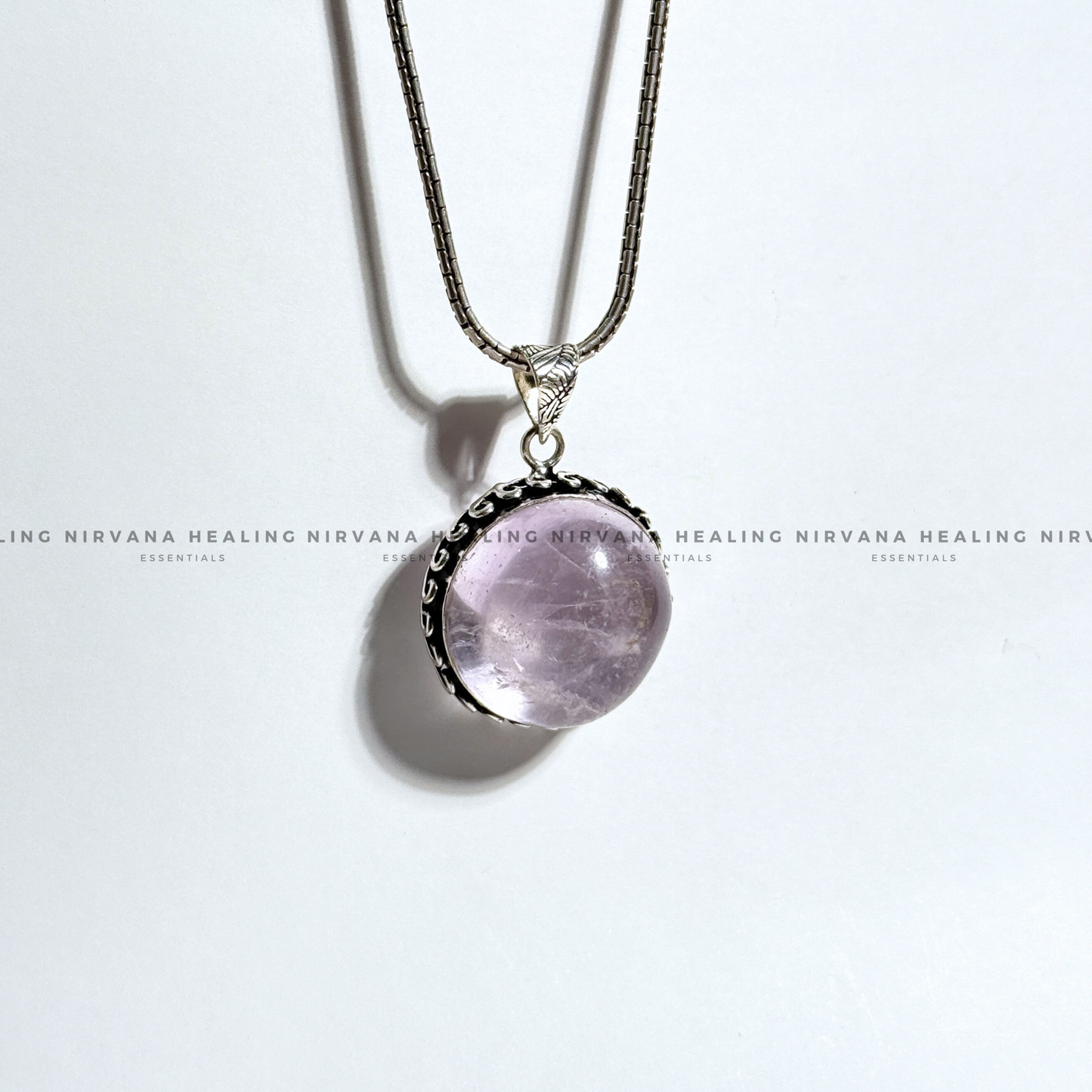 AURA QUARTZ ROUND PENDANT (Energy Amplifier, Aura Cleanser And Protection) image 3