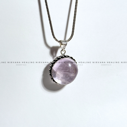 AURA QUARTZ ROUND PENDANT (Energy Amplifier, Aura Cleanser And Protection) image 3