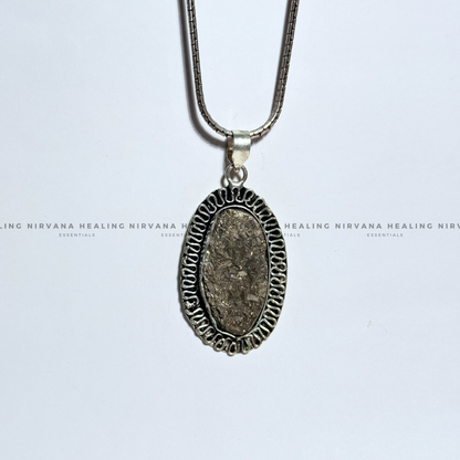 PYRITE OVAL SHAPED PENDANT (Money Magnet, Prosperity, Fame And Abundance).  image 5