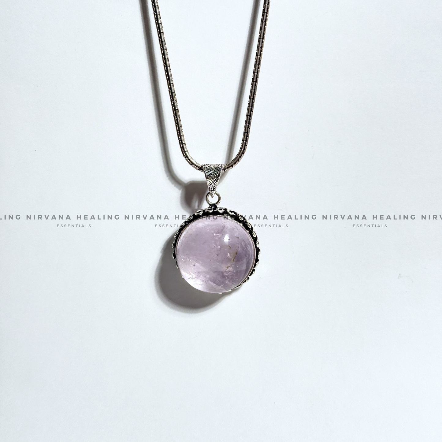 AURA QUARTZ ROUND PENDANT (Energy Amplifier, Aura Cleanser And Protection) image 4