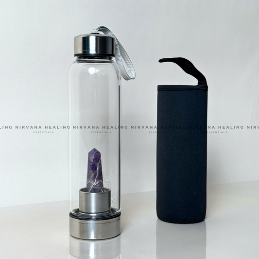 AMETHYST INFUSED CRYSTAL ELIXIR BOTTLE (Meditation, Stress, Intuition and Manifestation) image 1