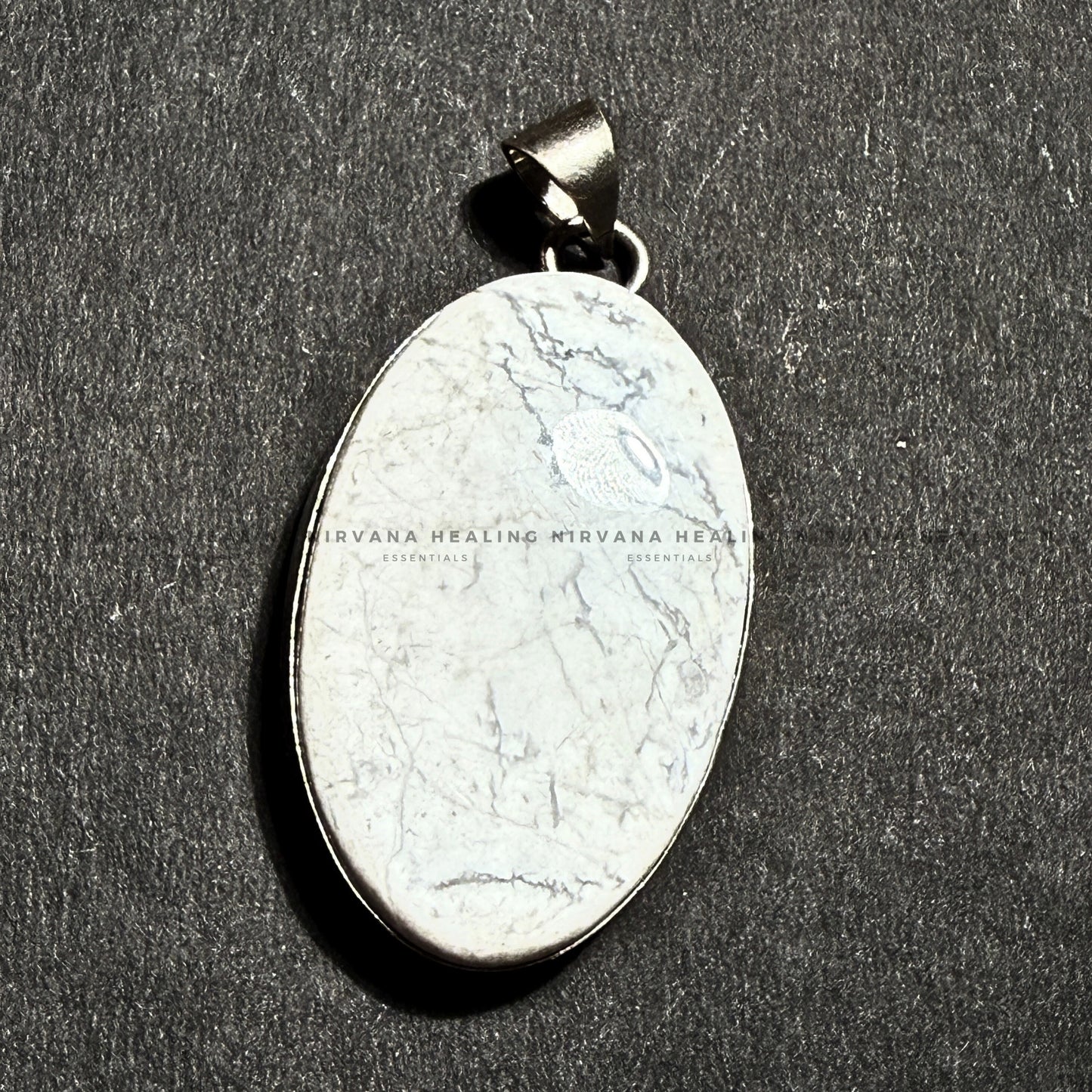 HOWLITE OVAL PENDANT (Peace, Sleep, Patience And Spiritual Awakening) image 6