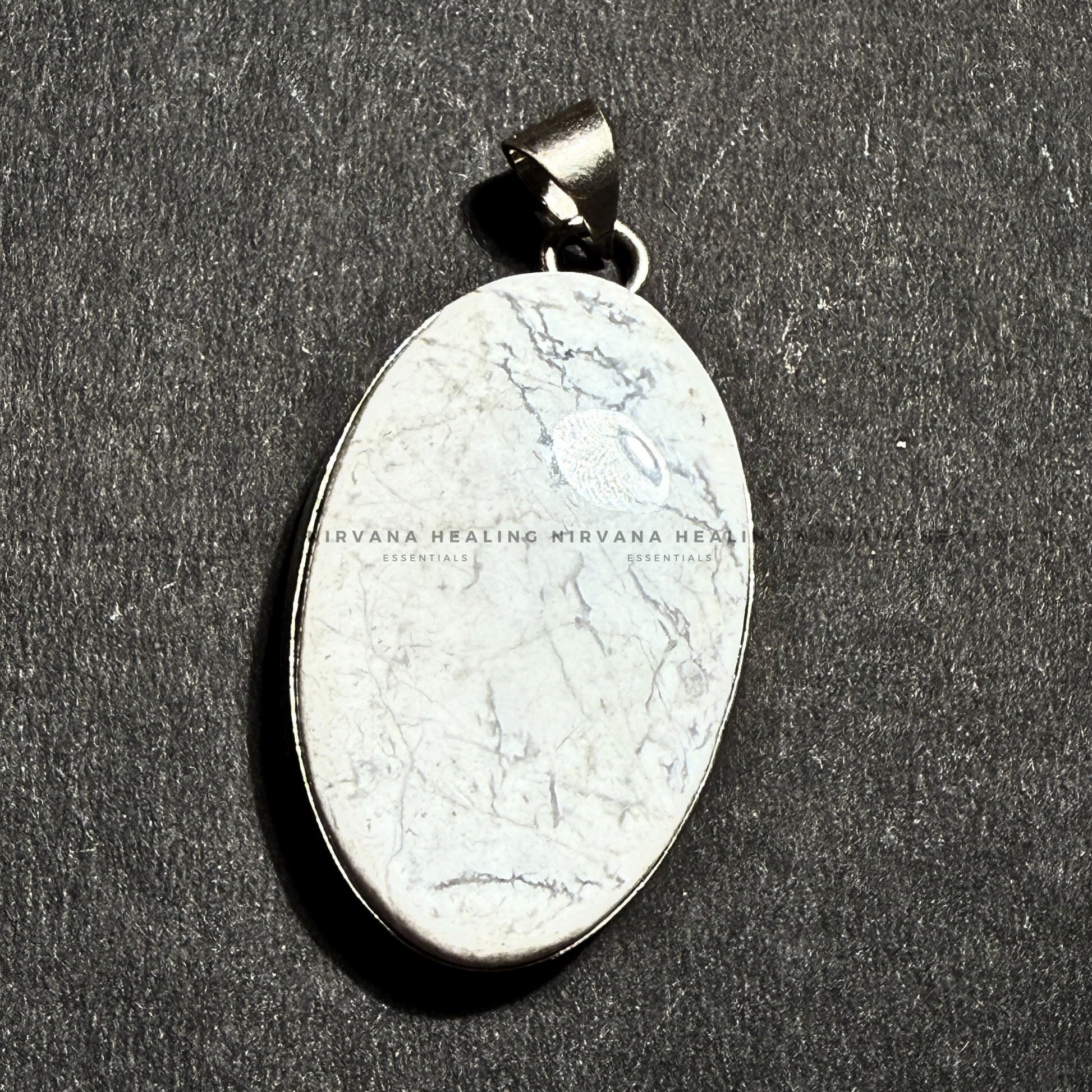 HOWLITE OVAL PENDANT (Peace, Sleep, Patience And Spiritual Awakening) image 6