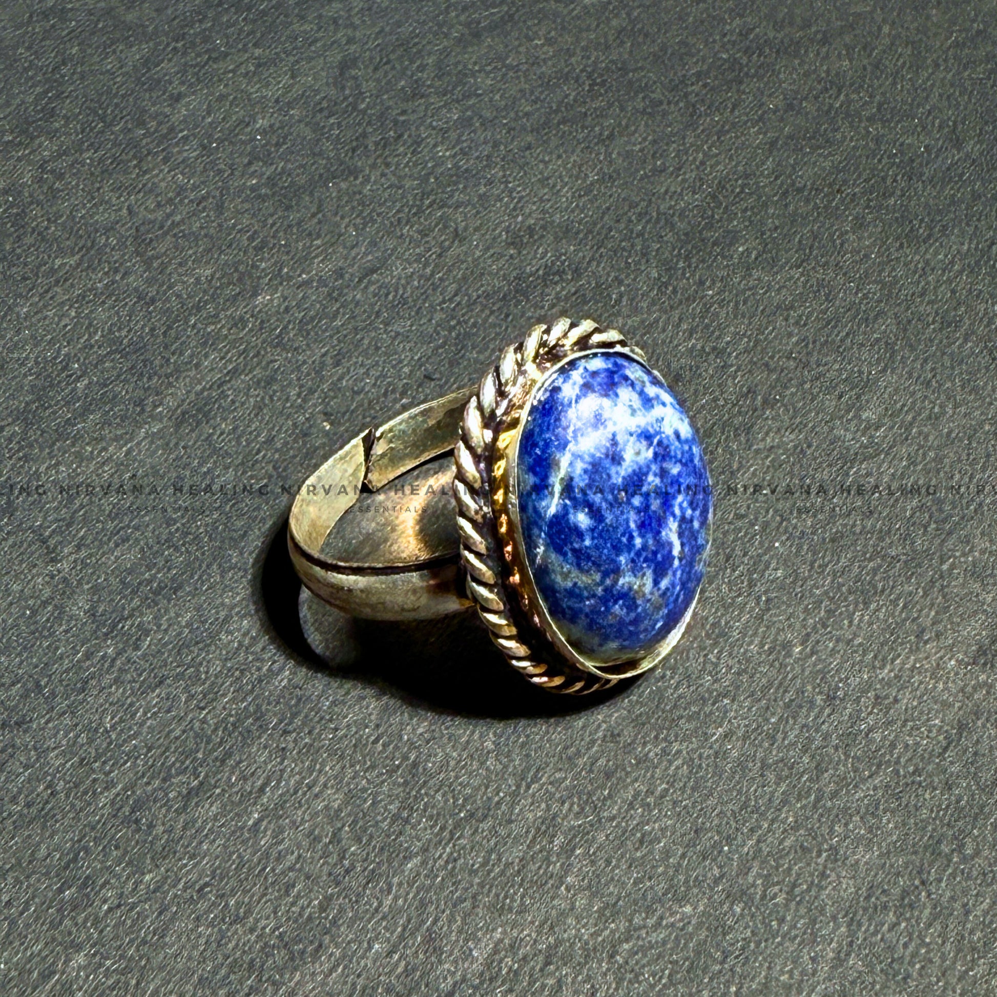 LAPIS LAZULI OVAL RING  (Communication, Truth, Ease Of Expression And Wisdom) image 4